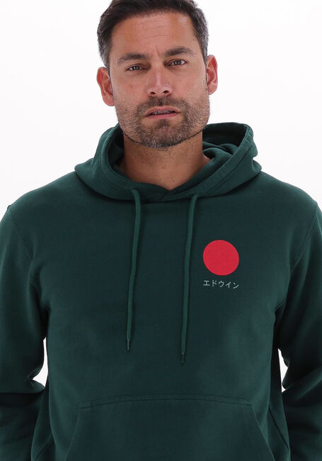 Groene EDWIN Sweater JAPANESE SUN HOODIE SWEAT HEAVY FELPA - large