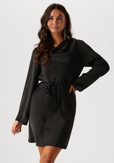 Zwarte NEO NOIR Mini jurk VEGA SOFT SATIN DRESS - large