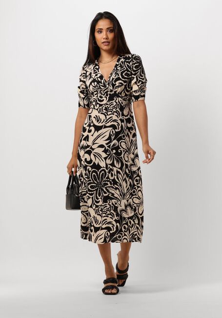 Witte VANILIA Midi jurk FLORAL HAPPY LONG - large
