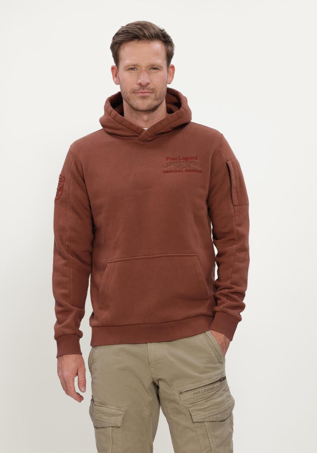 Bruine PME LEGEND Sweater HOODED 3T CROSS FLEECE