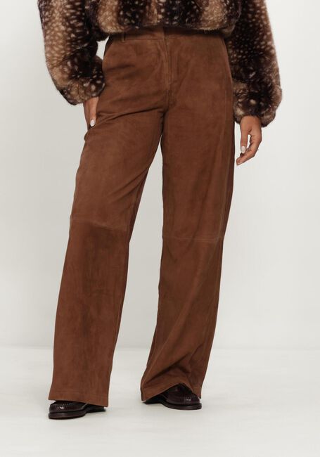 Bruine STUDIO AR Pantalon DAVINA GOAT SUEDE - large