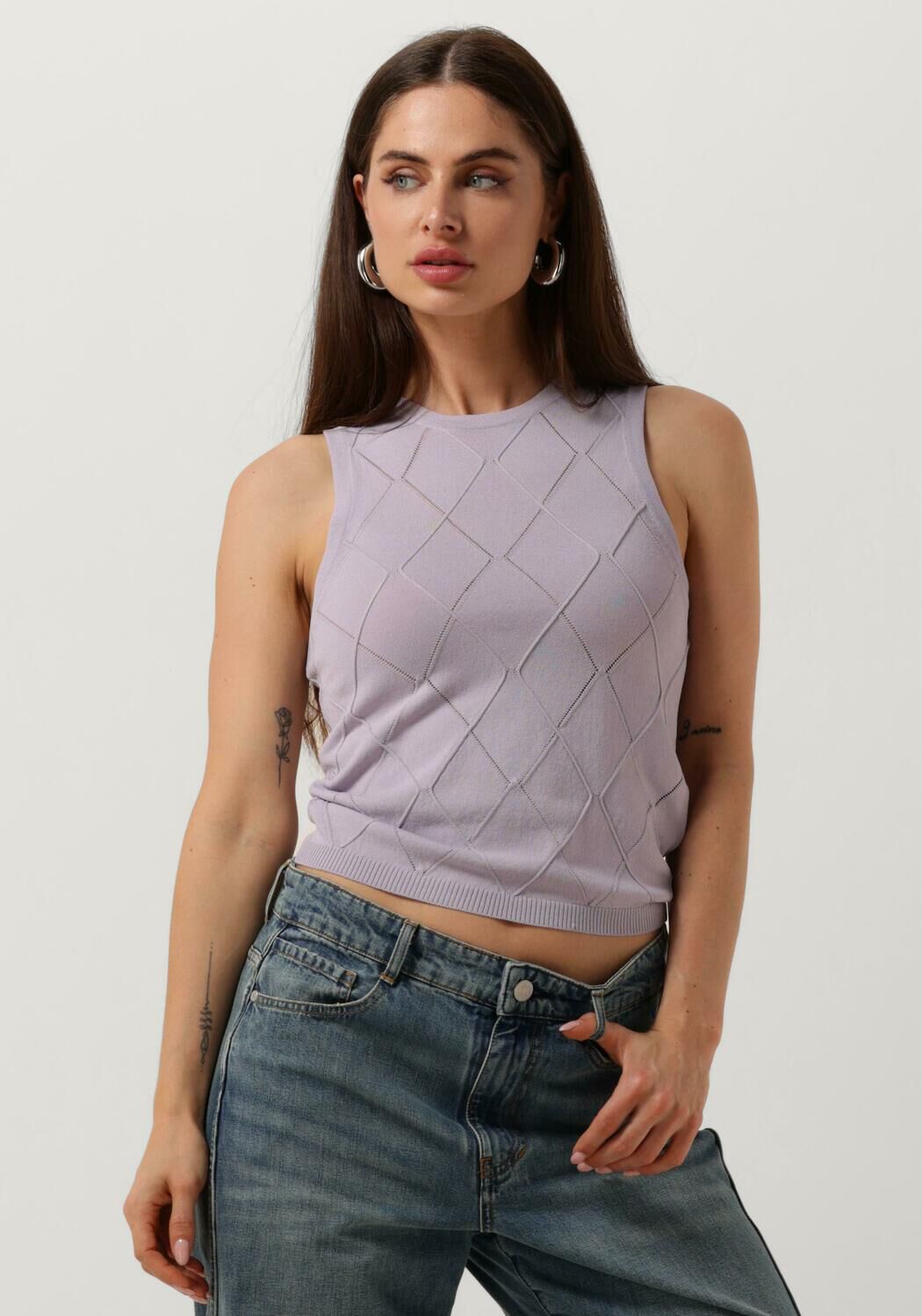 VANILIA Dames Tops & T-shirts Argyle Spencer Beige