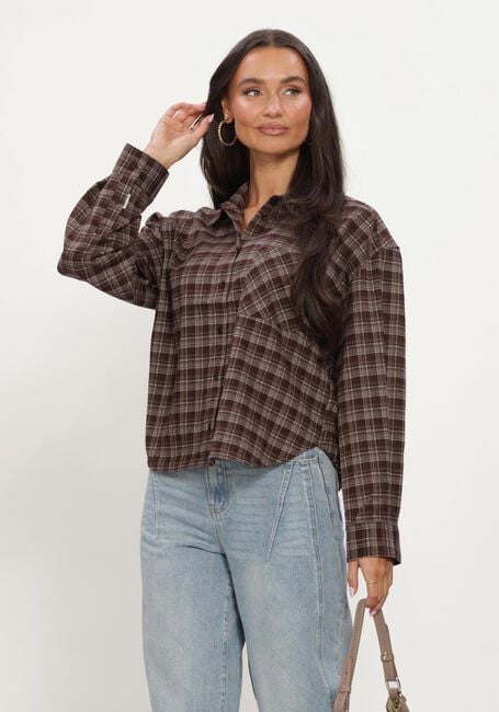 Bruine CATWALK JUNKIE Blouses CHECK BLOUSE - large