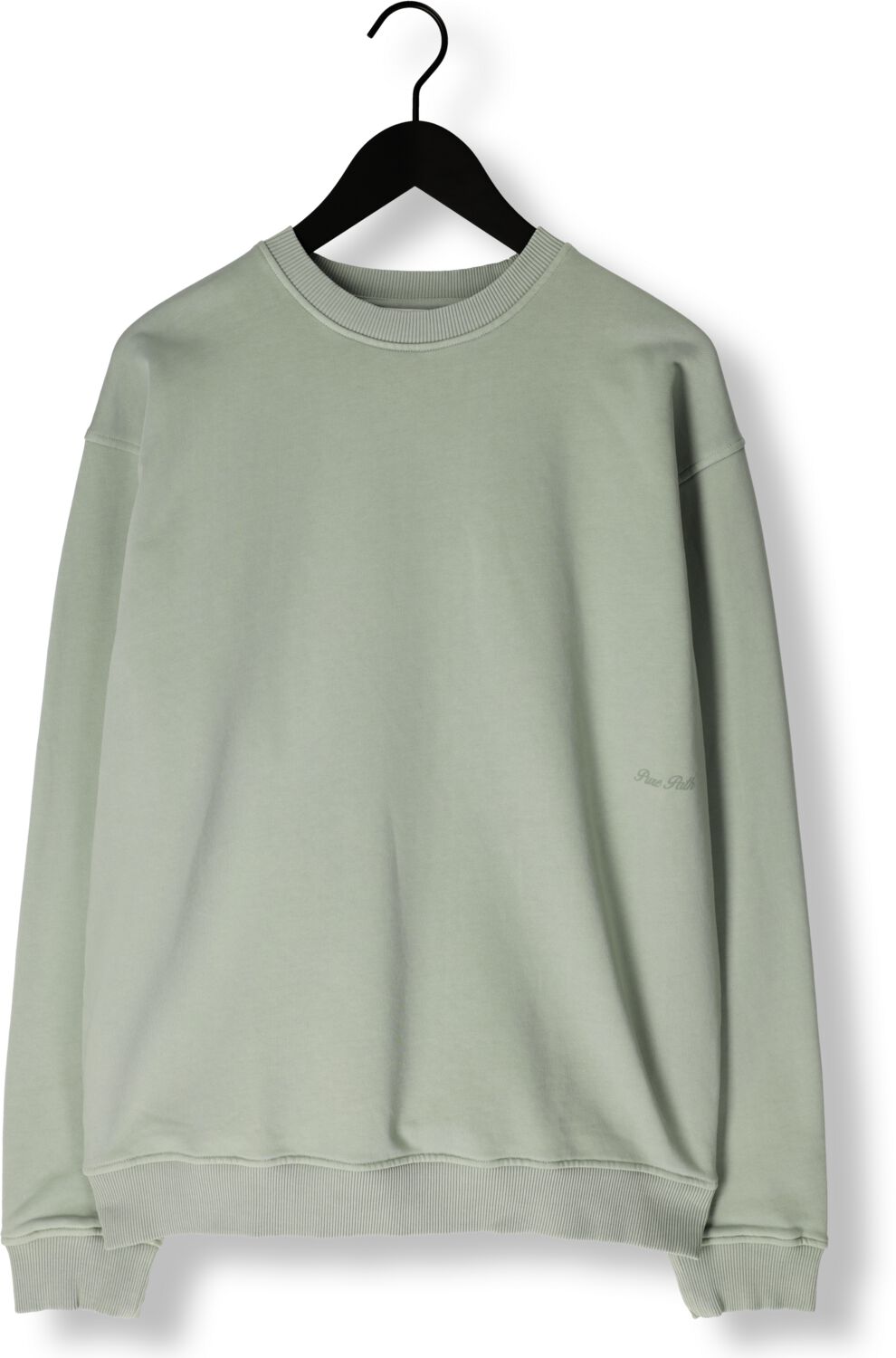 PURE PATH Heren Truien & Vesten Loose Fit Crewneck Ls Sweaters Mint
