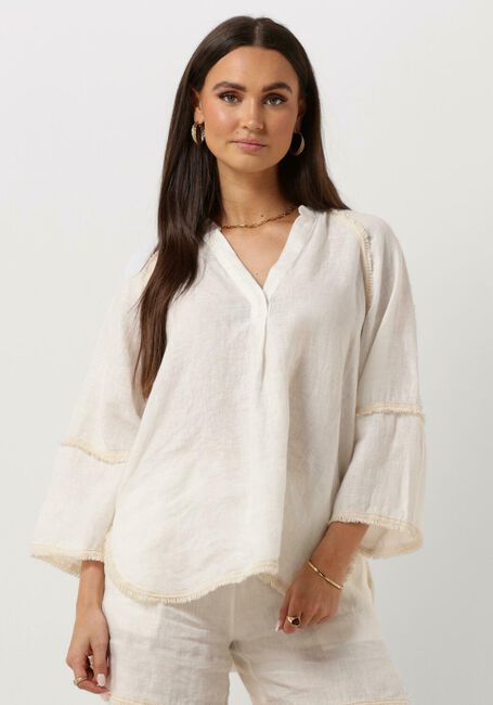 Witte ACCESS Blouses BLOUSE WITH V AND FRINGES - large