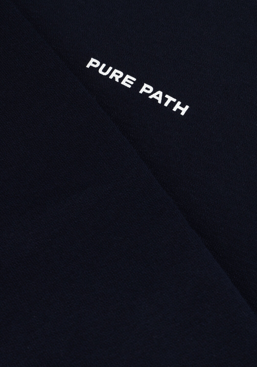 Donkerblauwe PURE PATH Sweater ESSENTIAL LOGO HOODIE - large