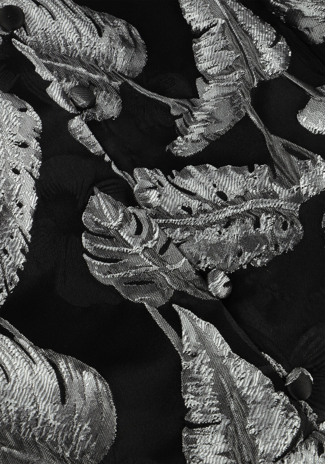 Zilveren SELECTED WOMEN Mini jurk SLFPAULA SILVER LEAF LS SHORT DRESS - large