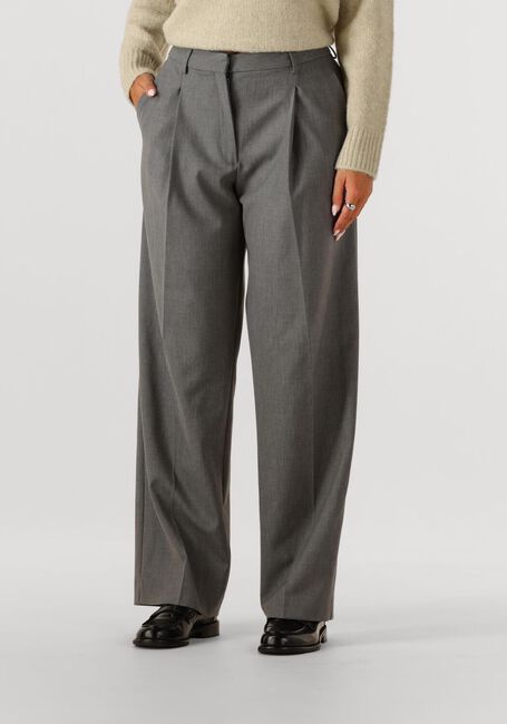 Grijze SELECTED WOMEN Wijde broek SLFWIDE-RITA LANO MW PANT - large