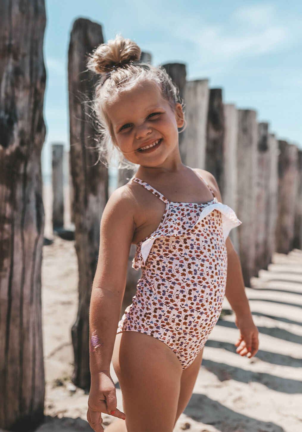 Creme SALTED STORIES Badpakken FLOWER BUD SWIMSUIT - large