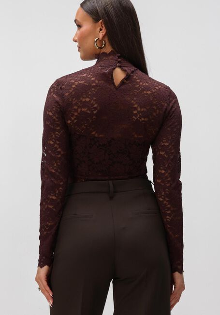 Bordeaux NEO NOIR Top LIZA LACEFLOWER BLOUSE - large