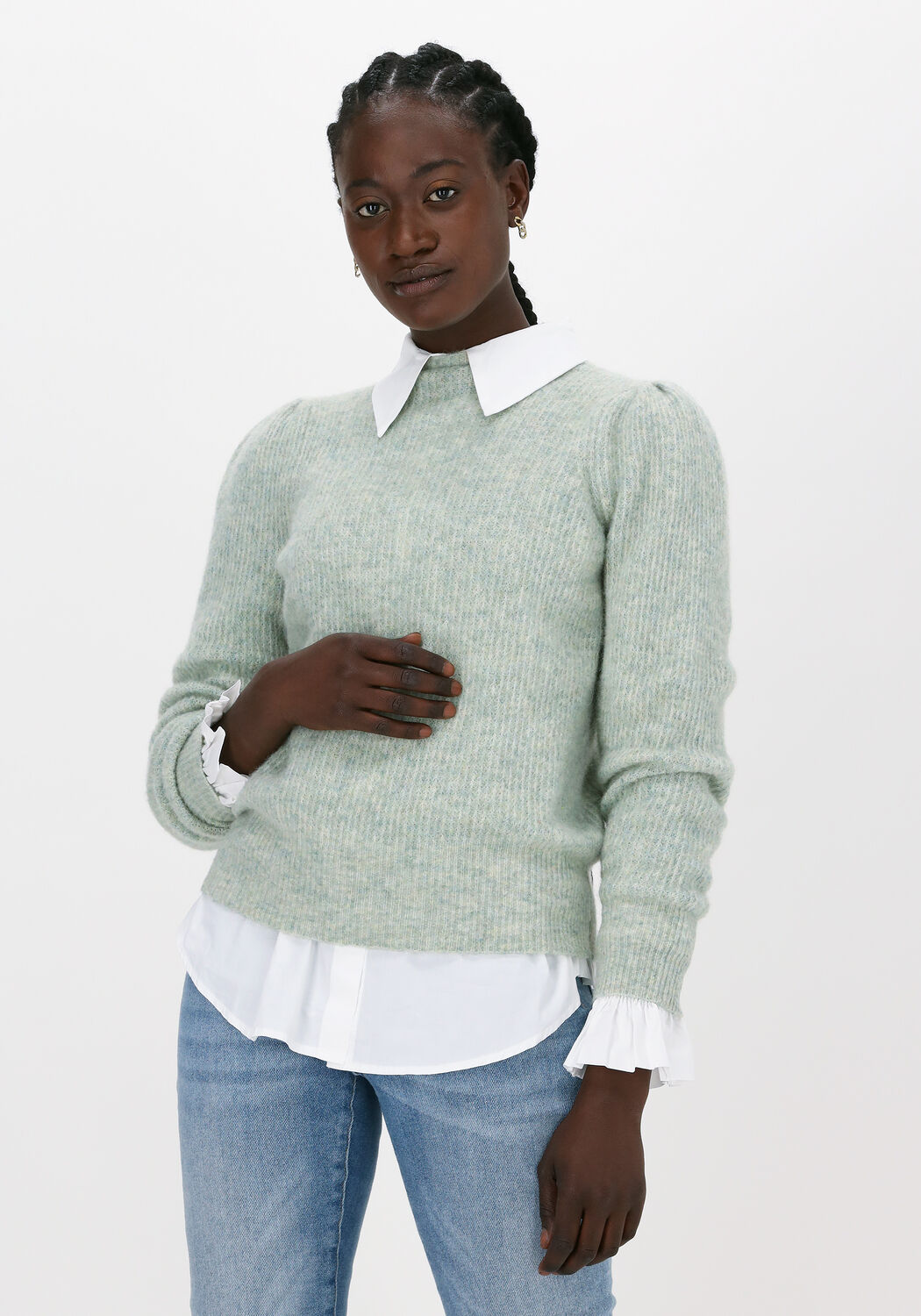 groene neo noir trui marlia knit blouse