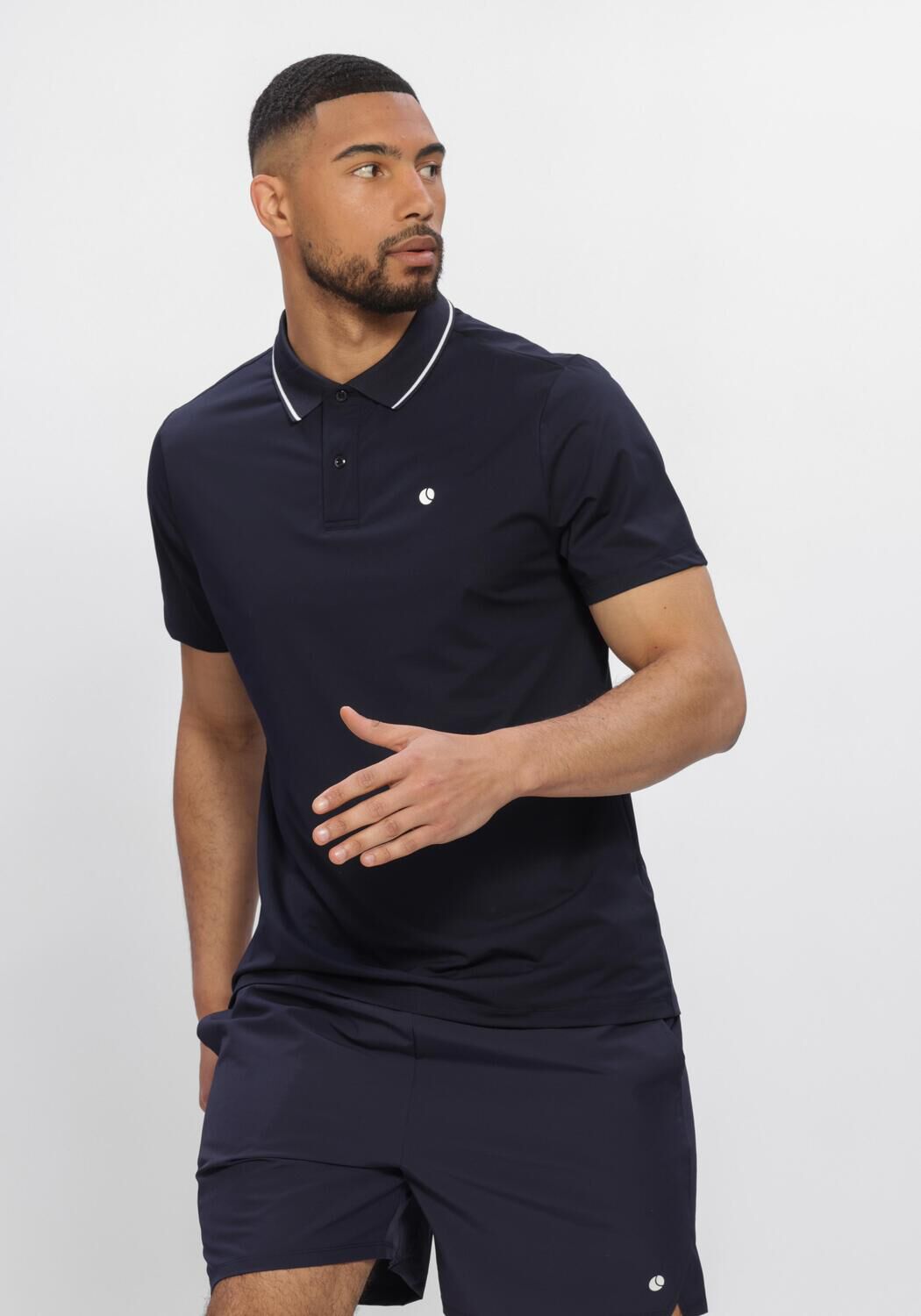 Donkerblauwe BJORN BORG Sportpolo's ACE POLO SHIRT - large