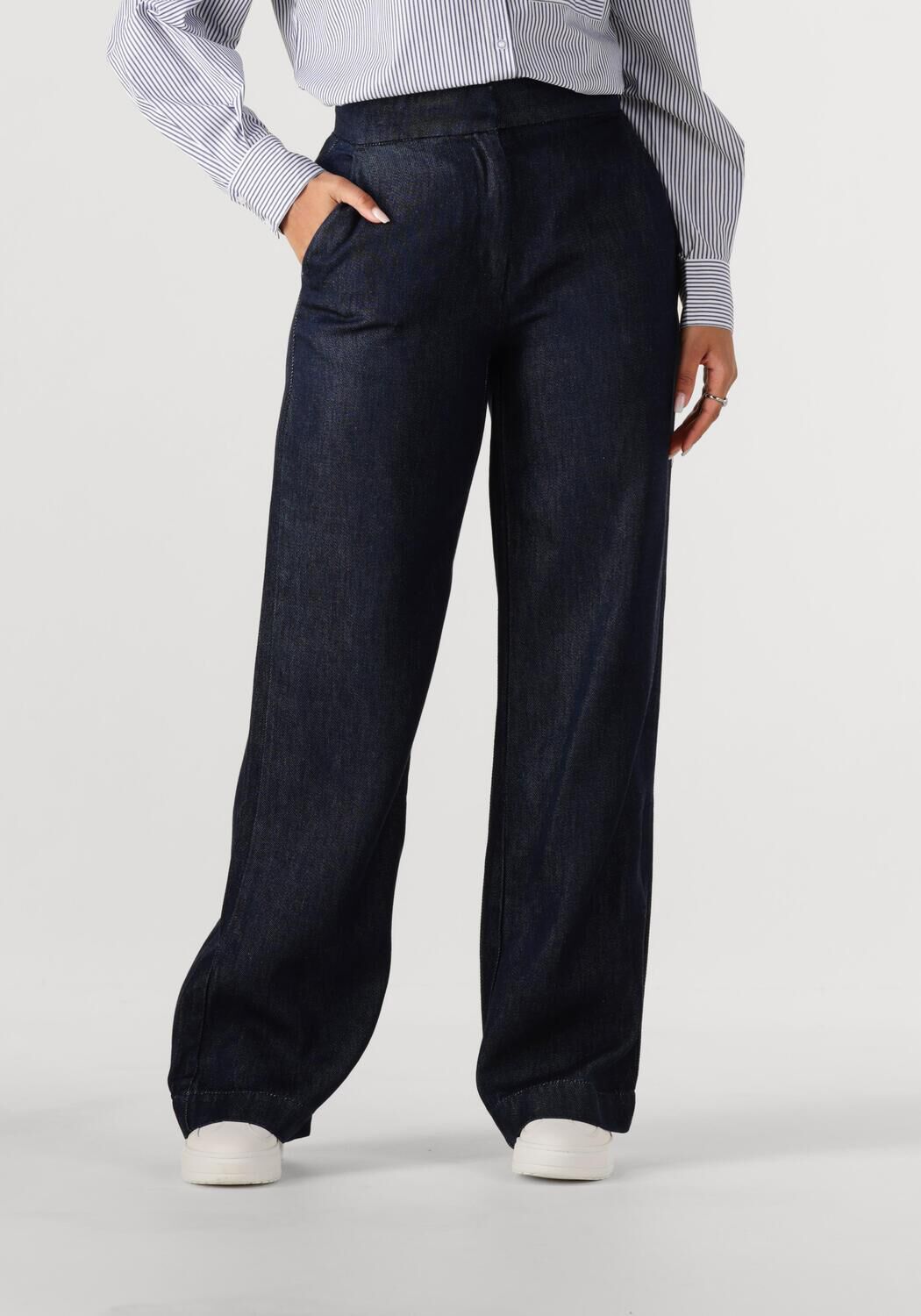 Another-Label high waist wide leg jeans dark blue denim