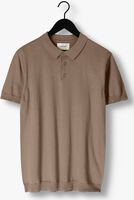Taupe PURE PATH Polo KNIT POLO WITH CHESTPRINT