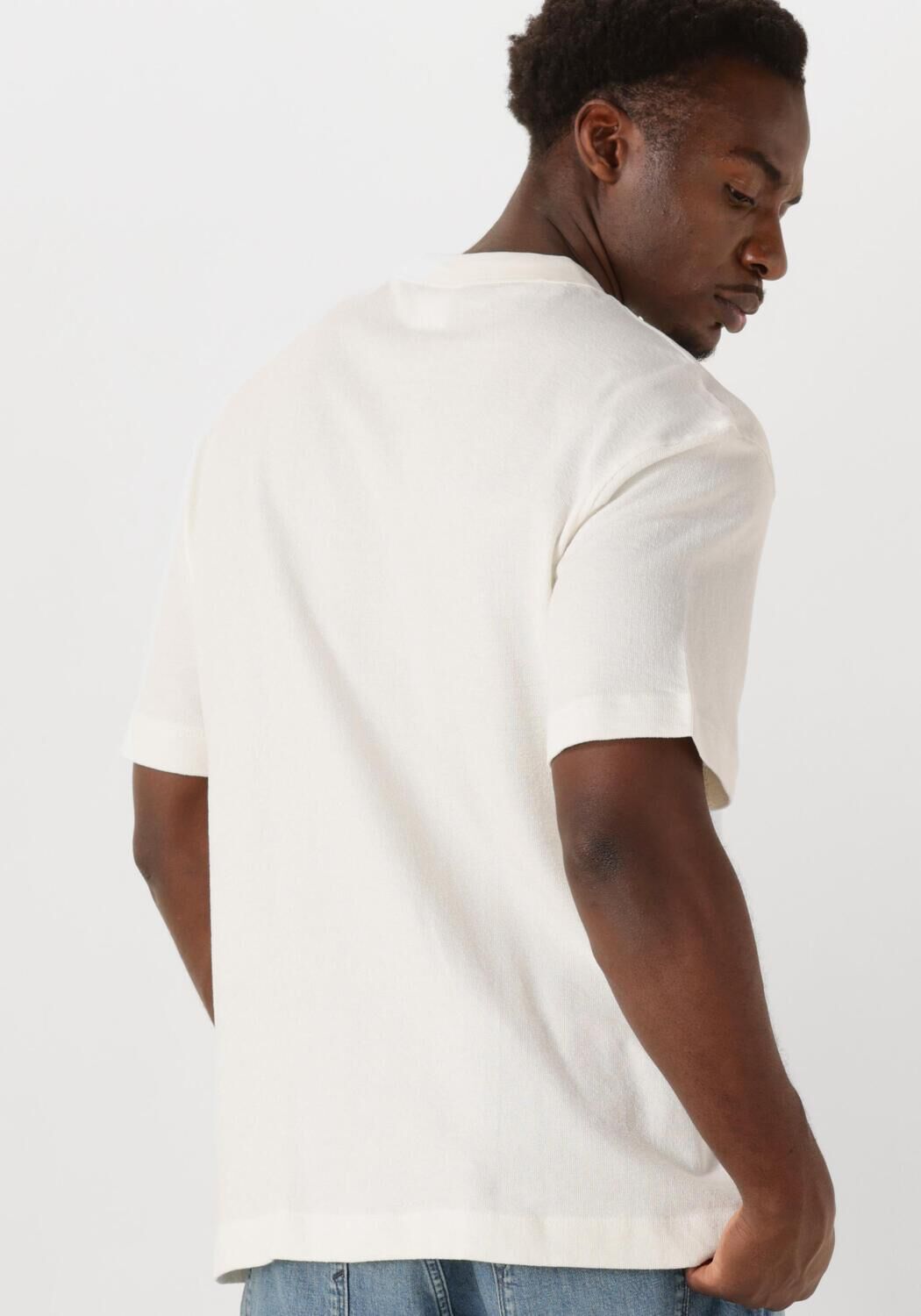SELECTED HOMME Heren Polo's & T-shirts Slhrelaxcaleb Ss O-neck Tee Gebroken Wit