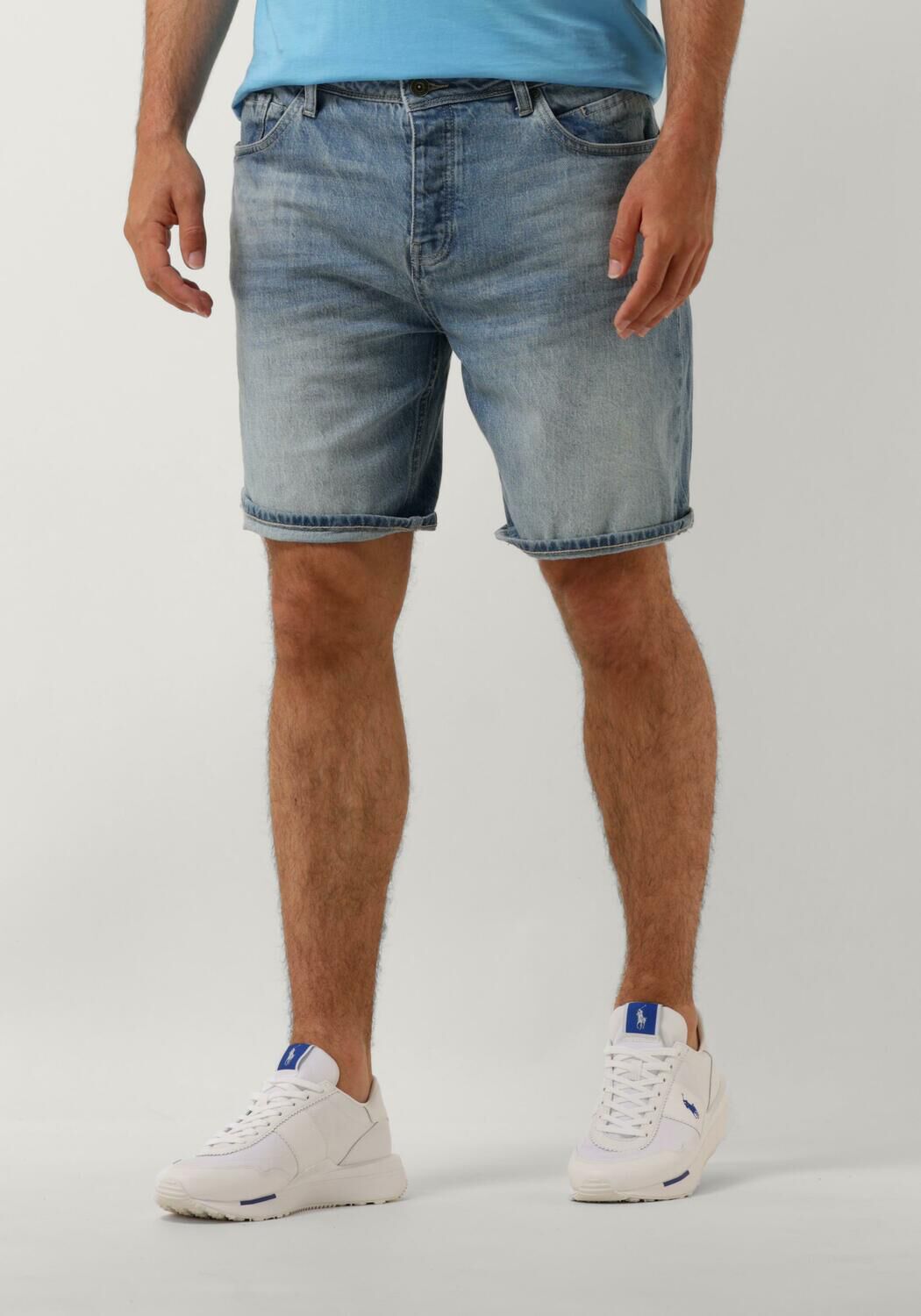 Pure Path Blauwe Denim Shorts The Owen Blue Heren