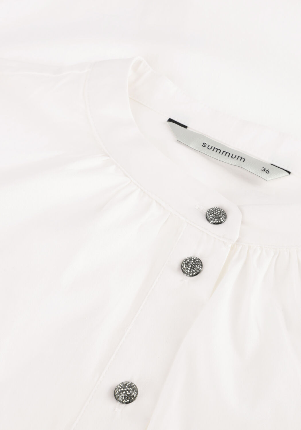 Witte SUMMUM Blouses BLOUSE COTTON STRETCH - large