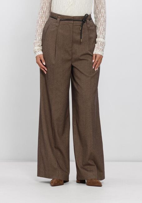 Bruine AAIKO Wijde broek HAILEY TWEED VIS 518 - large