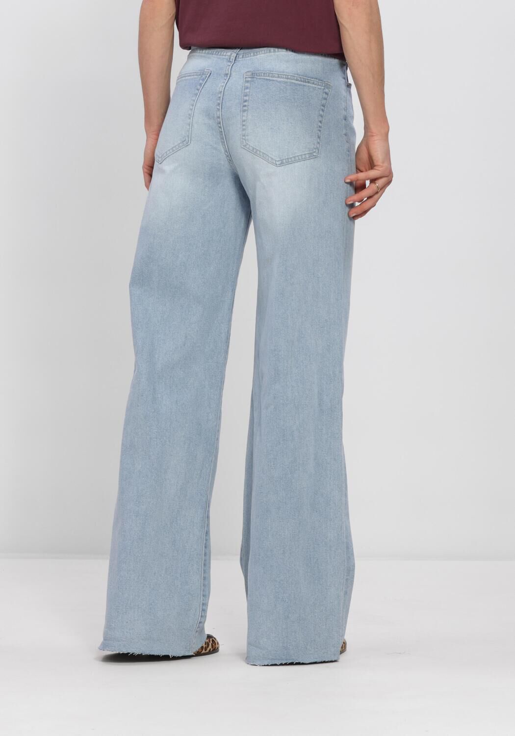 Blauwe CATWALK JUNKIE Wide jeans LOOSE FIT JEANS - large