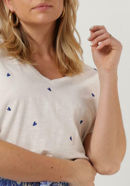 Gebroken wit FABIENNE CHAPOT T-shirt PHIL V-NECK TEE 307 - large