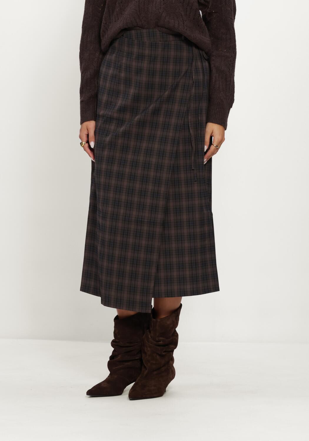 Bruine OBJECT Midirok OBJSOLEY REESE RE LONG WRAP SKIRT