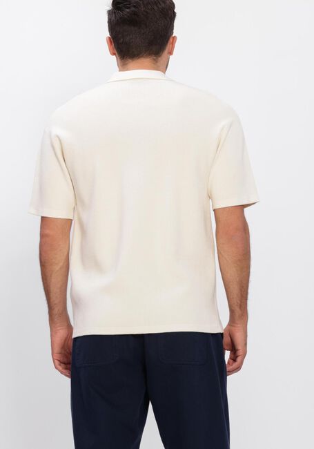 Ecru ANERKJENDT Polo AKVILHELM NEEDLE RIB SS KNIT - large