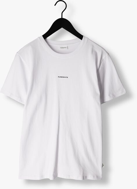 Witte PUREWHITE T-shirt TSHIRT WITH SMALL LOGO ON CHEST AND BIG BACK PRINT - large