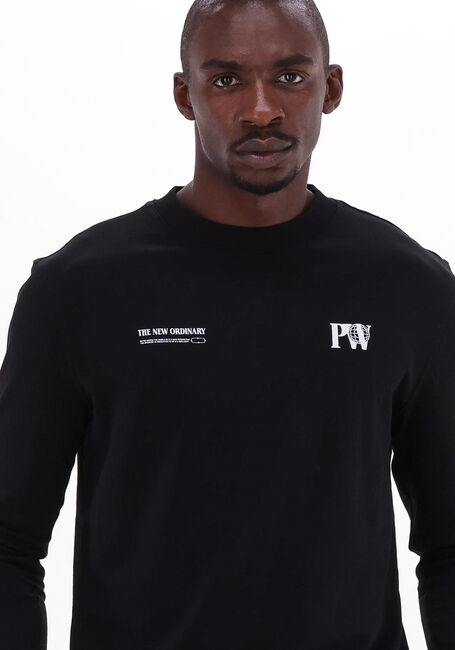 Zwarte PUREWHITE Polo / T-shirt CREWNECK JERSEY LONG SLEEVE WITH GRAPHIC PRINTS - large