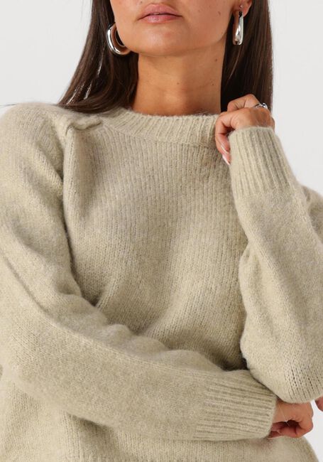 Zand WITHBLACK Trui WBLANDREA LS CROPPED PULLOVER - large