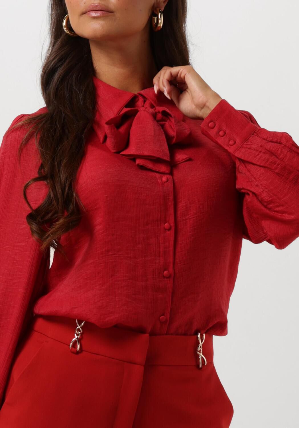 AAIKO Dames Blouses Veronne Tie Vis 517 Rood