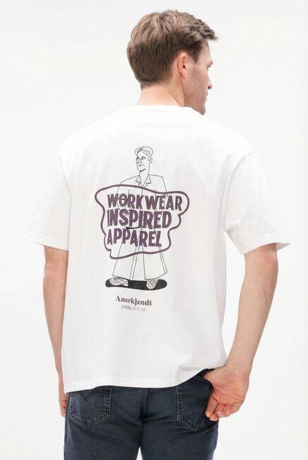 Witte ANERKJENDT T-shirt AKVILLADS WORKWEAR TEE - large