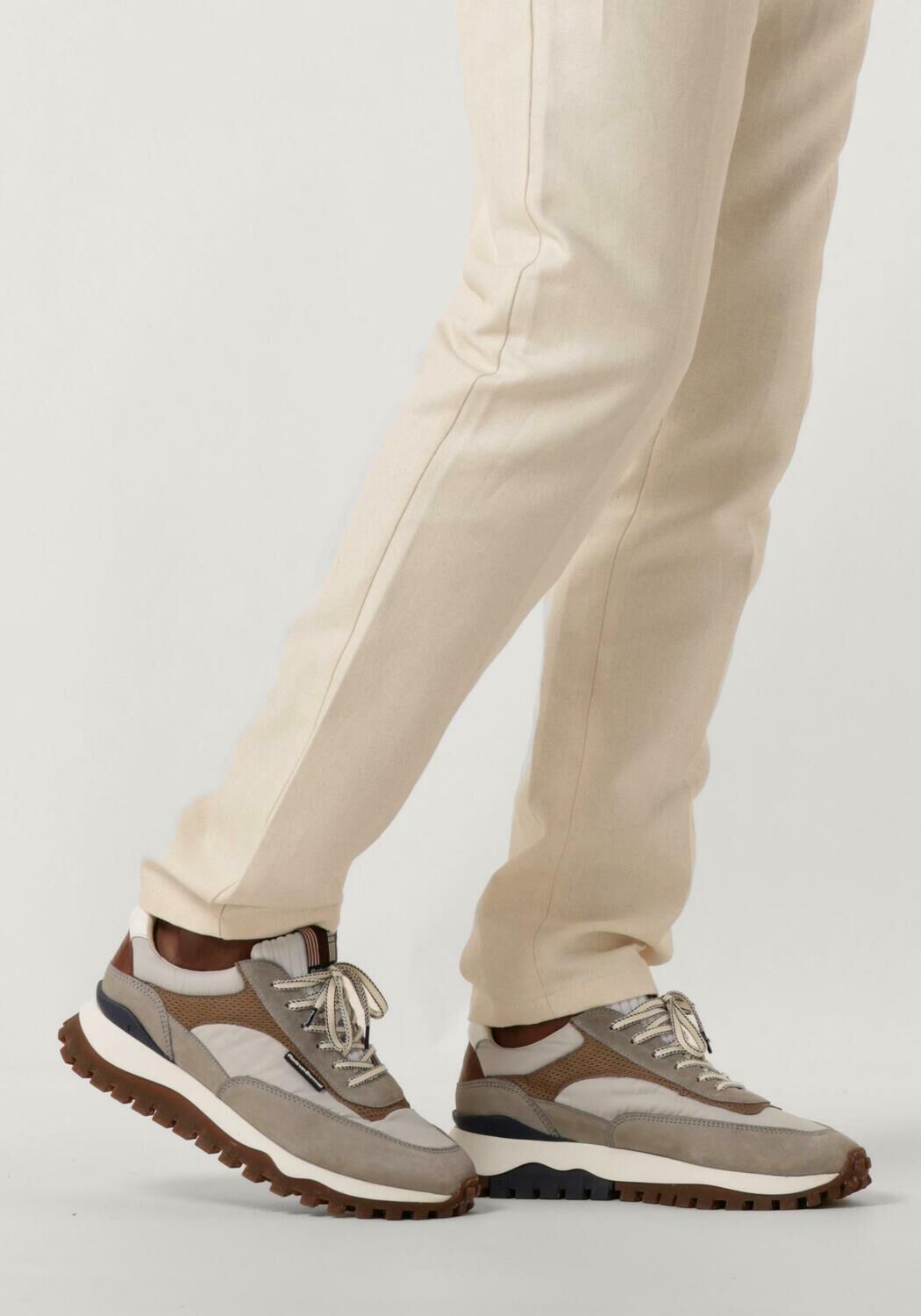 Grijze FLORIS VAN BOMMEL Lage sneakers SFM-10157  DE GROMMER - large