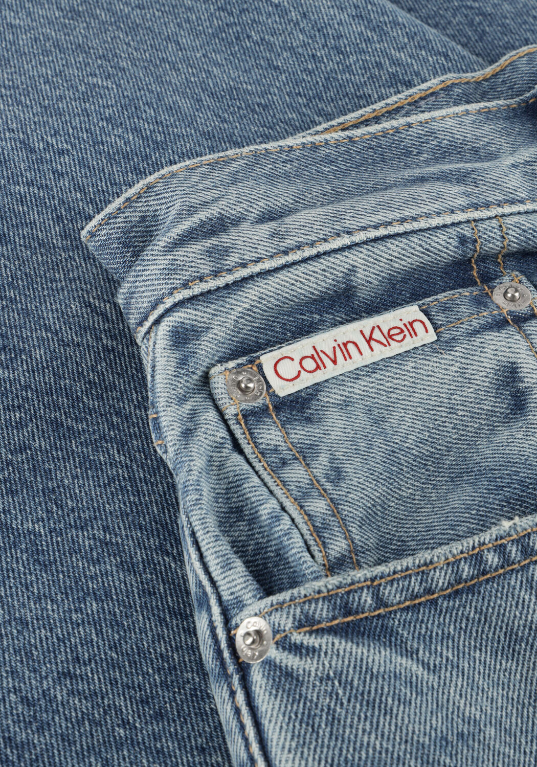 Lichtblauwe CALVIN KLEIN Wide jeans THE WIDE LEG BLUE GULF - large