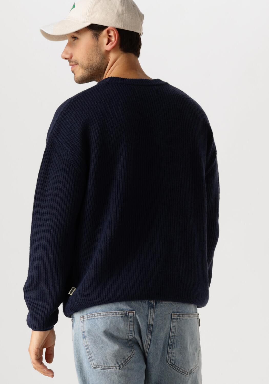 WOODBIRD Heren Truien & Vesten Wbkurt Base Knit Donkerblauw
