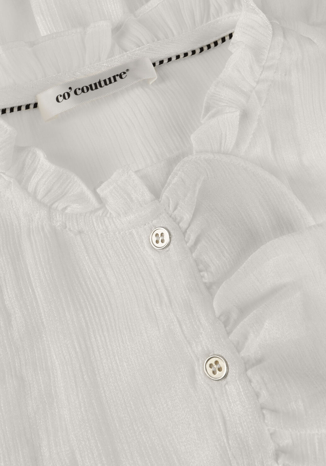 Witte CO'COUTURE Blouses MELINA FRILL SHIRT - large