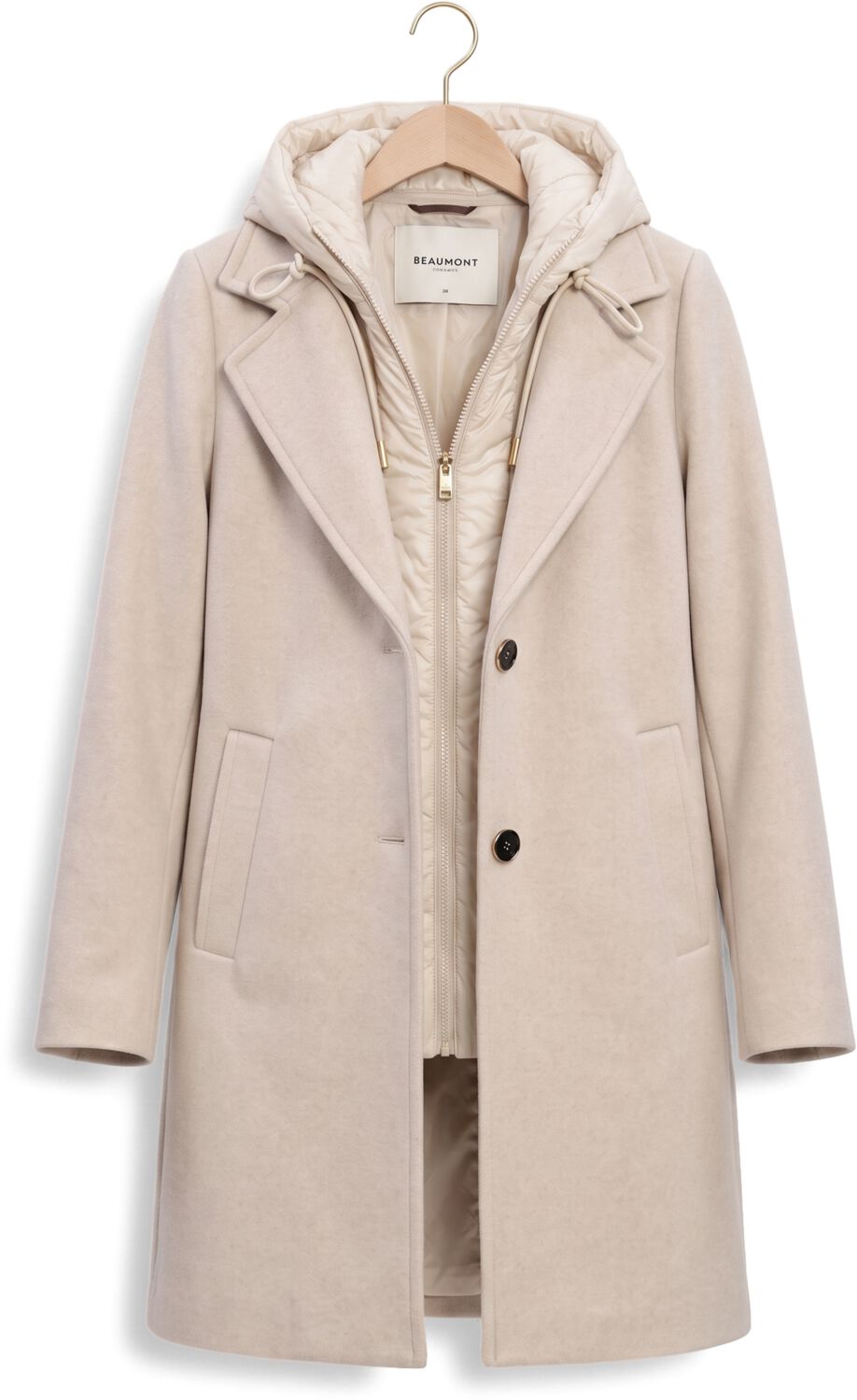 BEAUMONT Dames Jassen Elvira Coat Beige