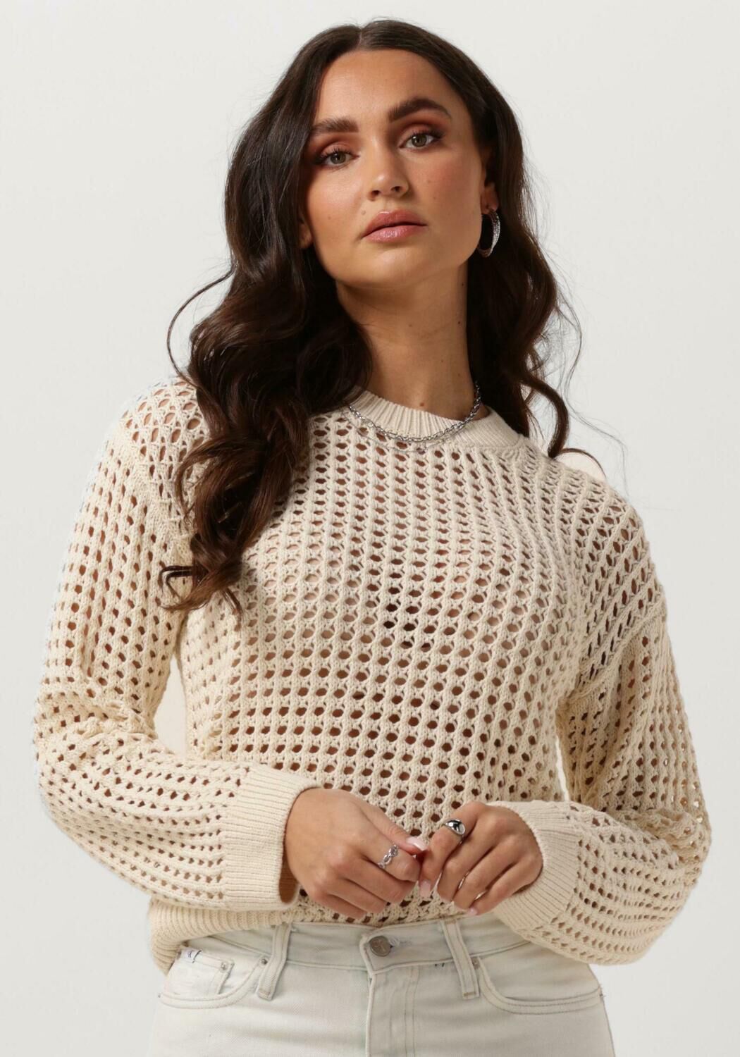 OBJECT Dames Truien & Vesten Objcharlie L s Knit Pullover Zand