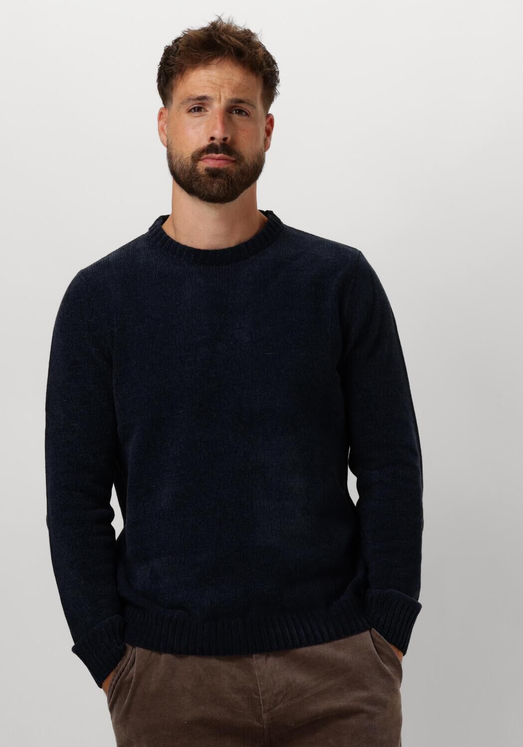 ANERKJENDT Heren Truien & Vesten Aksune Chenille Knit Donkerblauw