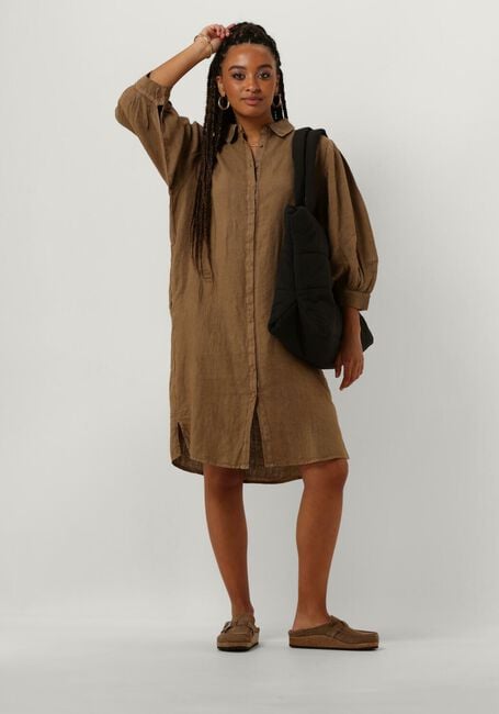 Bruine PENN & INK Maxi jurk DRESS - large