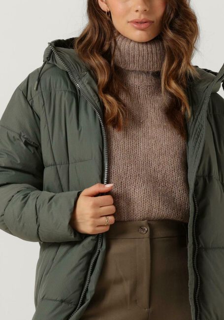 Groene ANOTHER LABEL Gewatteerde jas MILLE LONG PUFFER - large