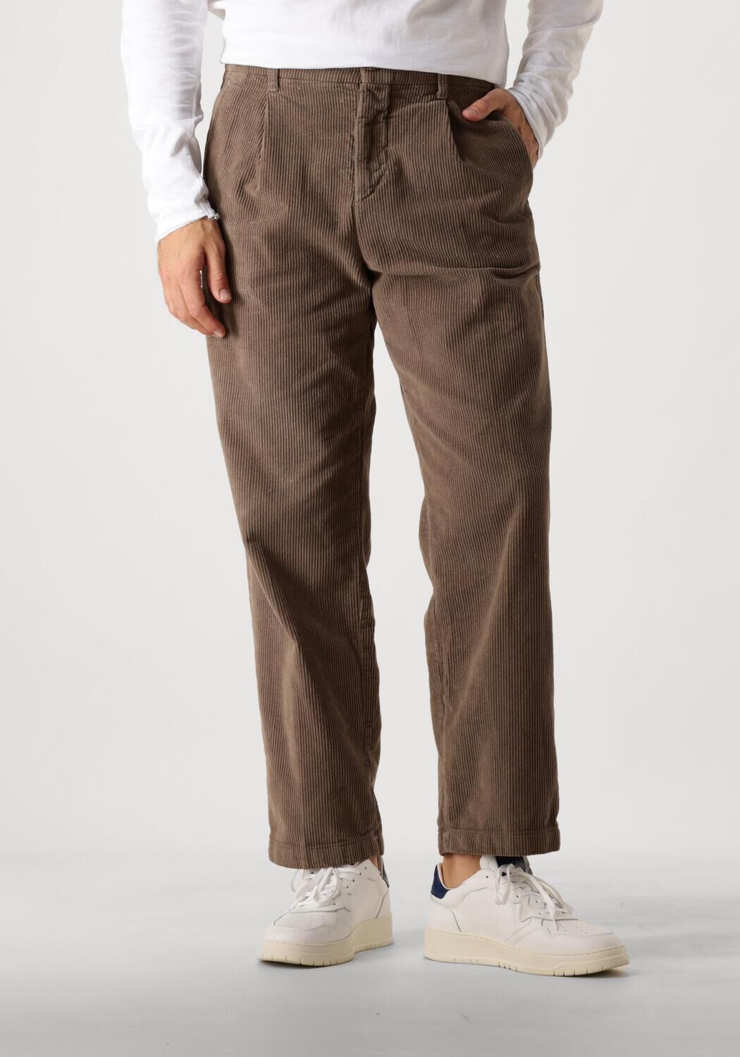 SELECTED HOMME Heren Broeken Slh220-loose Tristan Cord Pant Bruin