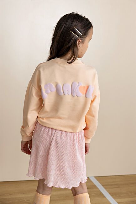 Perzik NONO Trui KAMIS SWEATER PUFF PRINT - large