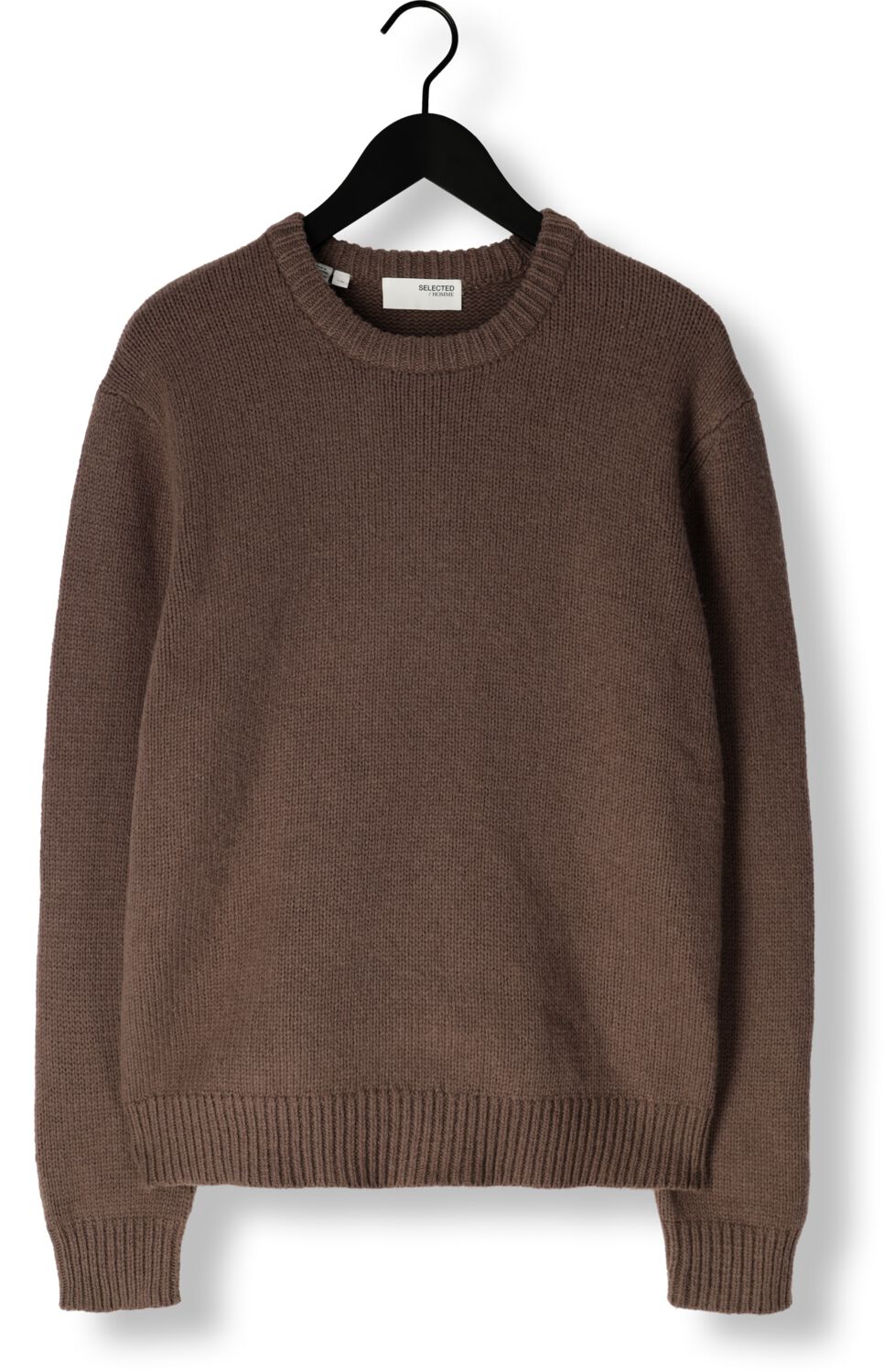 SELECTED HOMME Heren Truien & Vesten Slhcody Ls Knit Relaxed Crew Neck Bruin