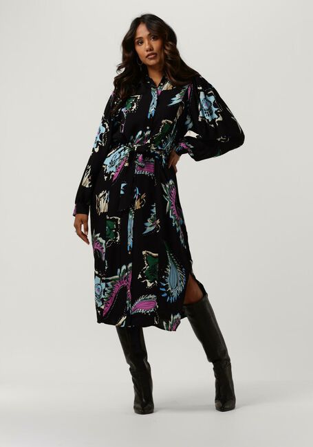 Zwarte POM AMSTERDAM Midi jurk DRESS 6953 - large