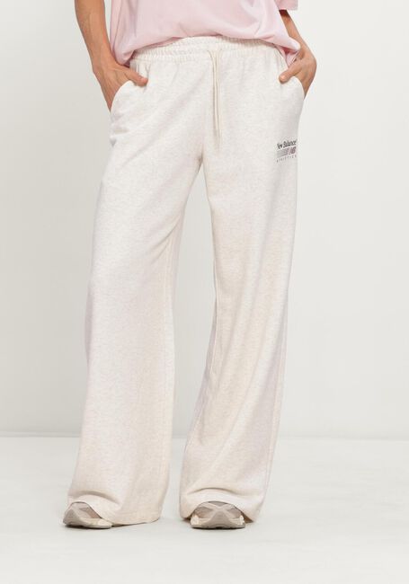 Gebroken wit NEW BALANCE Wijde broek TRACKSIDE FRENCH TERRY PANT - large
