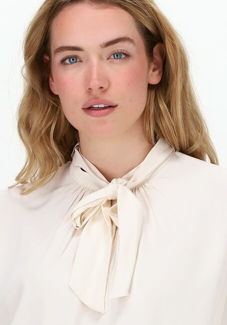 Witte SUMMUM Blouses TOP BOW TIE FLUID VISCOSE - large
