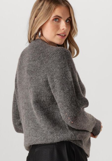Grijze SELECTED FEMME Vest SLFLULU LS KNIT SHORT CARDIGAN - large