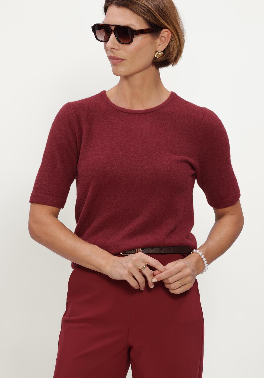 Bordeaux STUDIO ANNELOES Trui Felica pullover - large