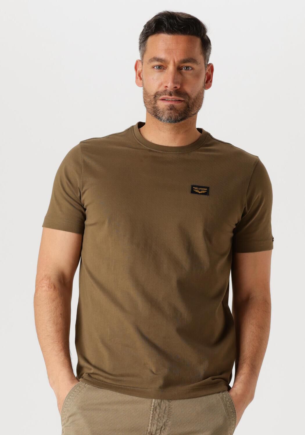 PME LEGEND Heren Polo's & T-shirts Short Sleeve R-neck Guyver Tee Groen