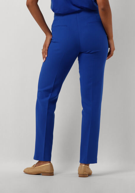 Blauwe JANSEN AMSTERDAM Pantalon WQ440 WOVEN HIGH WAISTED ANKLE PANTS - large